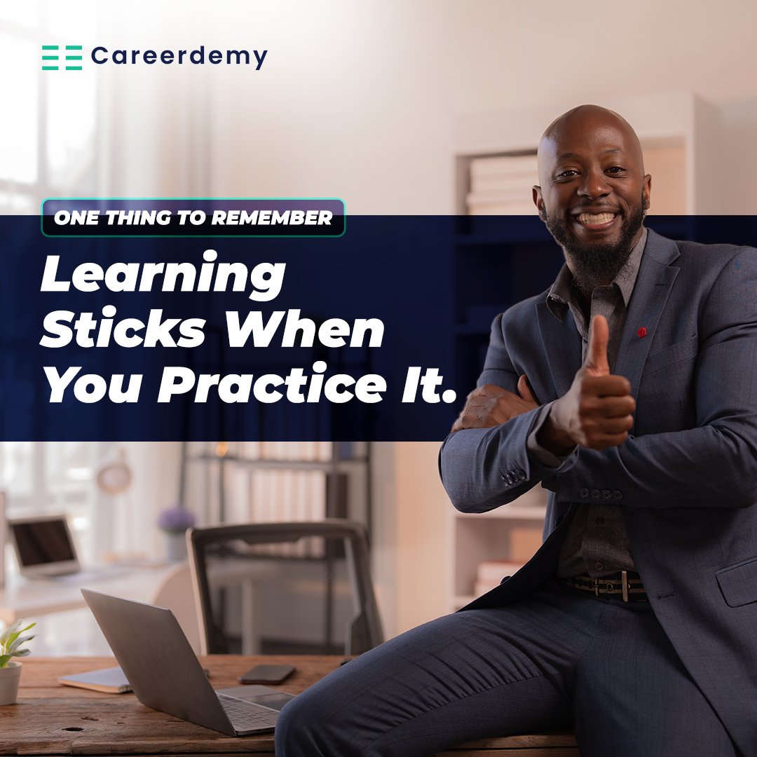careerdemy1's tweet photo. Reading is important. Watching tutorials helps.
But applying what you've learned is what turns knowledge into real-world skill.
Keep practicing.
#ReadingIsImportant #RealWorldSkills #KeepPracticing #PracticeMakesPerfect https://t.co/DbgLryaY5b
