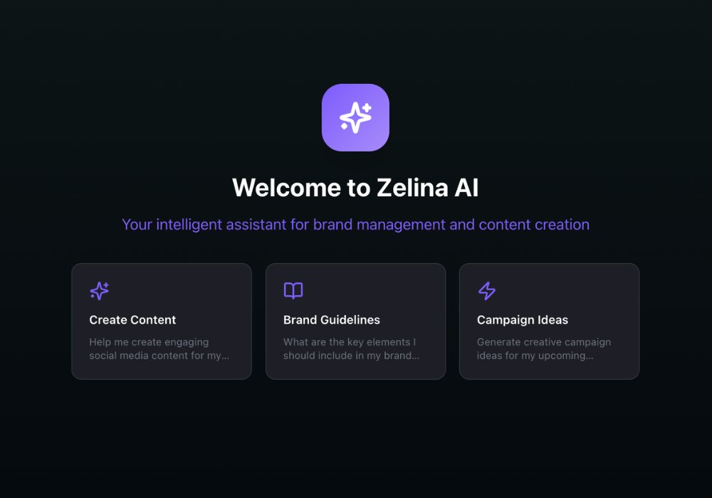 Zelina_AI's tweet photo. Introducing Zelina AI 

The intelligent assistant that helps you create content, define your brand, and spark campaign ideas. 
All in one place.

Welcome to smarter brand management. https://t.co/pERDrb185Y