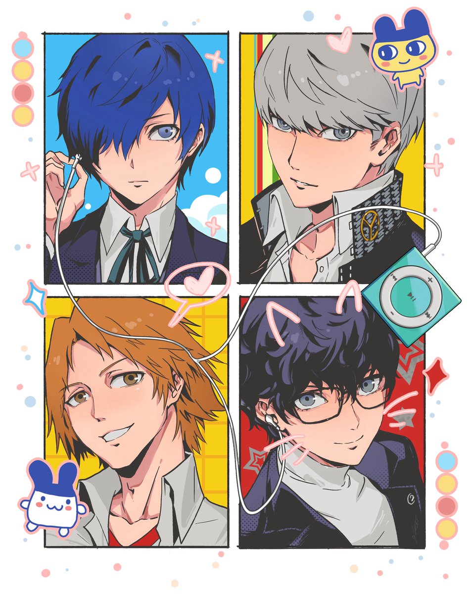NaShuo371687's tweet photo. 💛❤️💛💙 #PERSONA3 #persona4golden #Persona5R https://t.co/nmeCTnsOsD