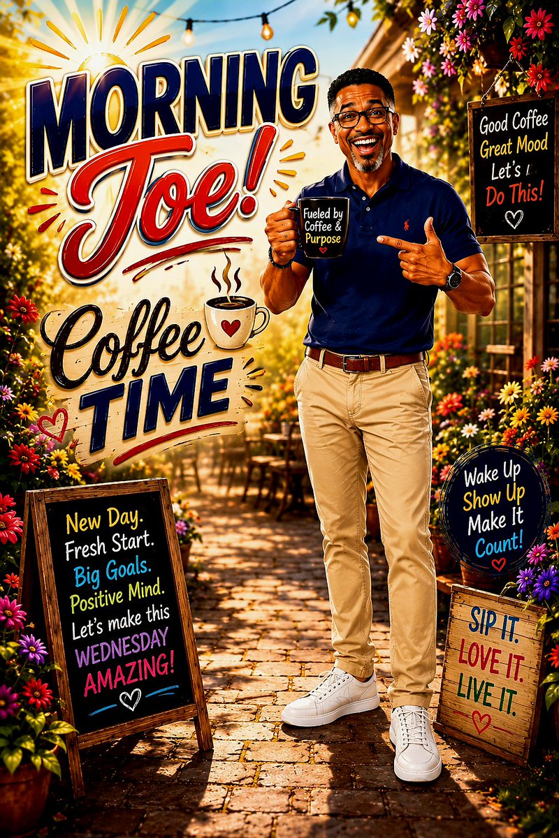Jimmy_Harper's tweet photo. Good Morning ☀️☕
Remember, every smile you share, every kind word you speak, and every act of love you give has the power to brighten someone's world
#GoodMorning #HumpDay #HappyWednesday #CoffeeTime #CoffeeLover #MidweekMotivation #ChooseJoy #StayGrateful #SpreadKindness https://t.co/HhZBI4tnQ5