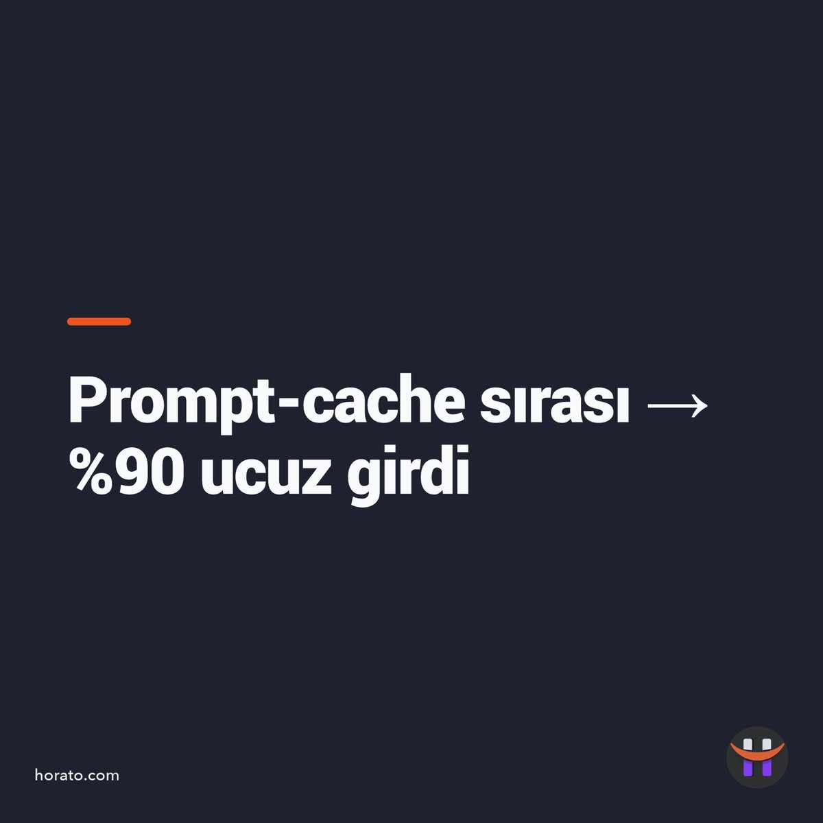 HoratoTR's tweet photo. LLM faturanızı prompt sırası şişiriyor.
Sabit kısmı (sistem promptu, örnekler) en başa, değişkeni en sona koyun. Tekrarlanan ön ek cache'ten okunur, girdi maliyeti %90'a kadar düşer.
Kurarken takılırsanız nasıl yaptığımızı paylaşırız.
#LLM #PromptCaching https://t.co/sD3Bl9p9bh
