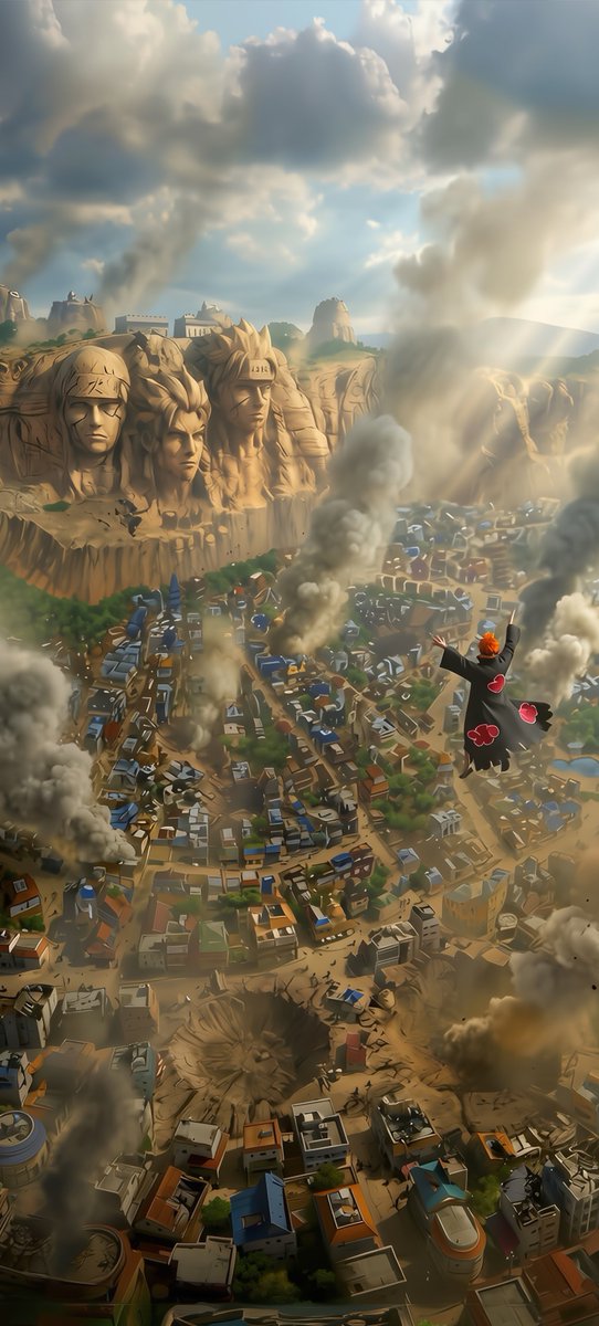 Nythis110929's tweet photo. The destruction of the Hidden Leaf Village - Naruto https://t.co/bUaxBOniBF