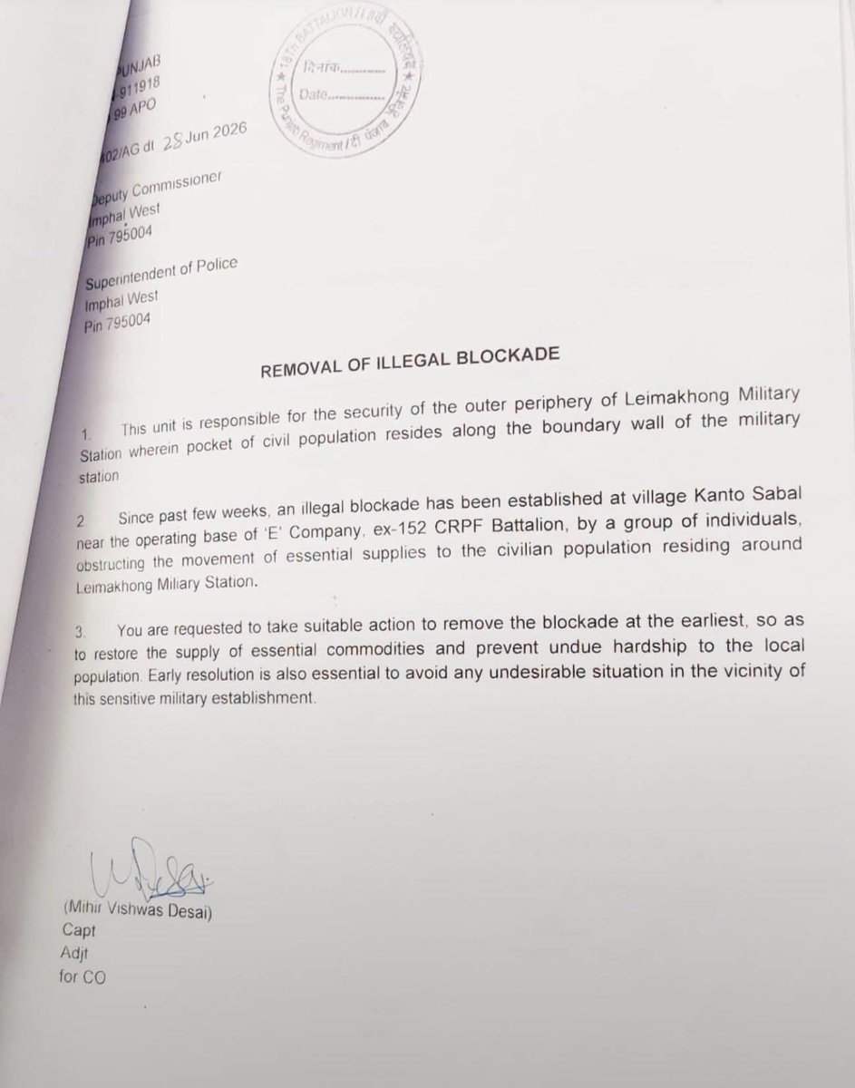 JShakurB's tweet photo. #BREAKING
🆘️For months, the "Naga Humanitarian Aid" which filed an FIR against the #IndianArmy have been spearheading & exploiting the Ethnic blockade at Namdilong & Kanto Sabal as a cover to collect illegal "Taxes" ranging from ₹1000 to ₹5000 to fill NSCN-IM's coffers.

■Those who refused to pay the illegal tax & comply are held hostage, tortured & threatened with death. The victims' families are then forced to pay hefty ransoms of 30,000 rupees or more to secure the release of their loved ones.

🚨So, strip away the "Humanitarian" facade & the "Naga Humanitarian Aid Committee" will reveal itself as a ruthless extortion mafia that weaponises ethnic blockades & human suffering to build a highly profitable pipeline that funnels profits directly into funding a Terrorist Organisation implicated in the killings of more than 235 Indian Army soldiers over the last few years.

#Manipur #Ambush #IndianArmy 
#SonamWangchuk #BIMARUSeBulandUP

@LtGenAshokInf @Spearcorps @adgpi @GeneralBakshi @MajorPoonia @major_pawan @LtGenAshokInf @MukeshSinghIPS @RDXThinksThat @LtColAnilDuhoon  @elitepredatorss @FrontalForce 
@MeghUpdates @Goreunit
@defencealerts 
@rahulkanwal @Tracking_Live @WasbirH @AdityaRajKaul  @Arunchauhanhere @TacticalKafir @ukhrultimes @rishibagree @ColHunnyBakshi @gpsinghips @DefenceMinIndia @col_k_kashyap  @VladAdiReturns @mrsinha
@KreatelyMedia