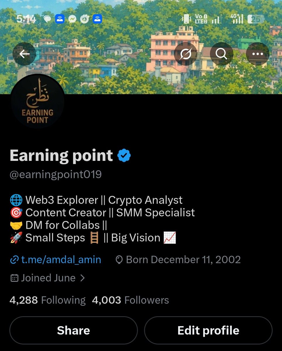 Earning point tweet media