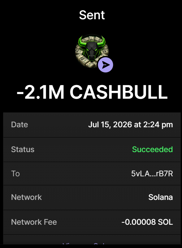 CashBullSol's tweet photo. ✅ 2.1 MILLION $CASHBULL bought for 0.21 $SOL

Buy $CASHBULL On X

Send between 0.2 SOL and 10 SOL to: 5J2JrgHLUCBxEN6t41tmrAYtQmzyua644AHVfdByQ9xN

1 SOL = 10M $CASHBULL
10 SOL = 200M $CASHBULL [100% bonus]

ONLY ONE $CASHBULL  AND IT'S THIS
Retweet & Drop SOL Address for 100,000 $CASHBULL
Follow @MikesCrypto404