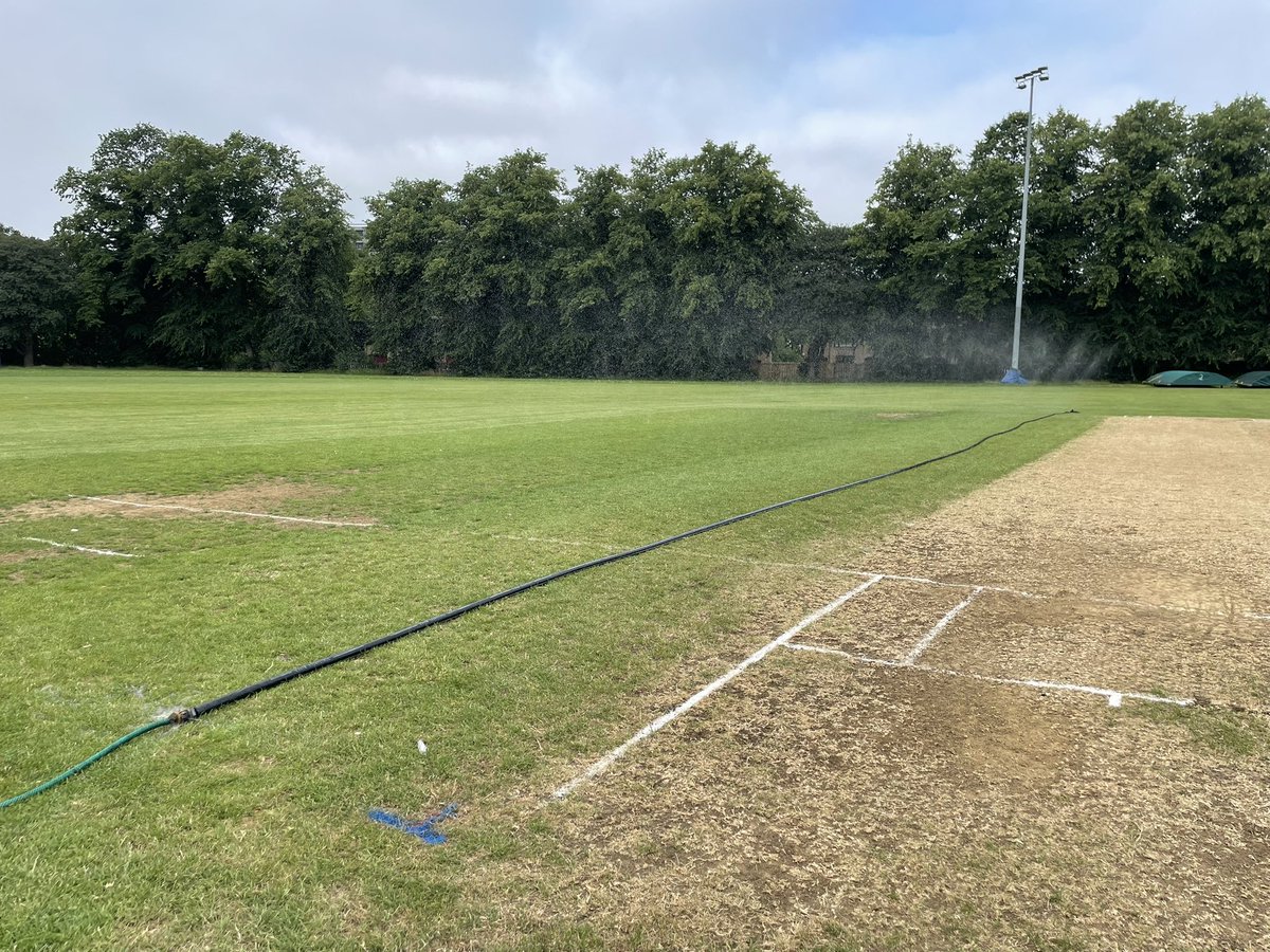 AGroundswork's tweet photo. Hughenden looking resplendent today in the summer sunshine! Great to spend time here gearing up for @hillheadcc U14s, U12s & two senior fixtures over the next five days, as well as starting to cut down the main rugby pitch as @HJRFC come back for preseason! #AllGo https://t.co/jsVWOSHGcC