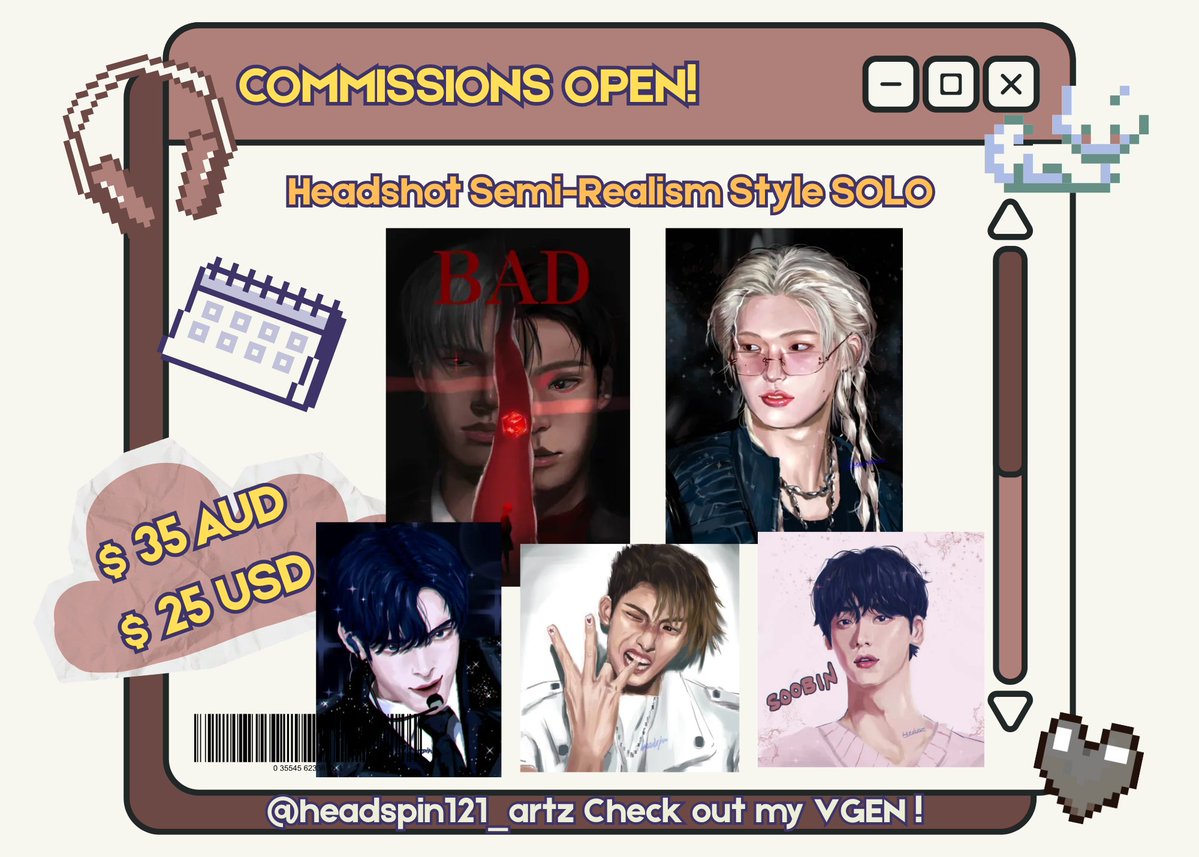 Headspin121121's tweet photo. Day 4 of manifesting commissions on VGEN! I've redesigned some of the cover pages of my services to hopefully make my page look more aesthetic 🌟🌟

any support is greatly appreciated!!!

#vgencomms #artmootsㅤㅤㅤㅤ https://t.co/kEbLm4G2SO