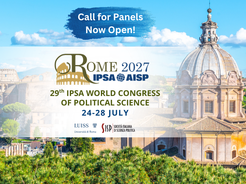 ipsa_aisp's tweet photo. 📣 The Call for Panels for the #IPSA2027 World Congress of #politicalscience is open! We welcome open and closed panel proposals on any subject in political science. 
Deadline to submit open panel proposals: 26 August 2026. ⏳
https://t.co/PtDvDeEJs9 https://t.co/8VXULZhq9L