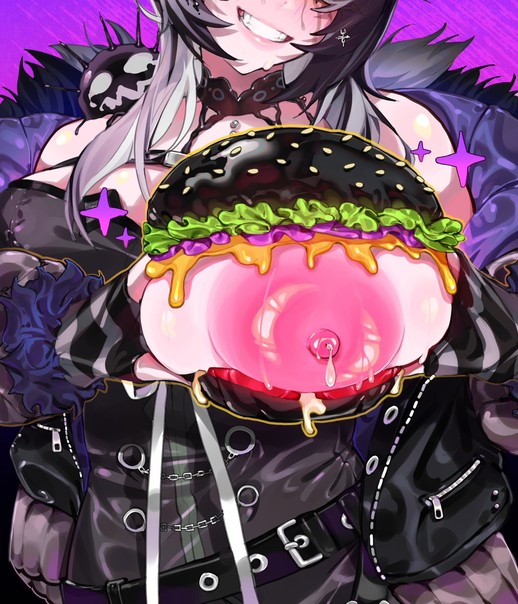 Memixz2's tweet photo. Shiori Burger 🍔💀 https://t.co/RHfErcOMt8