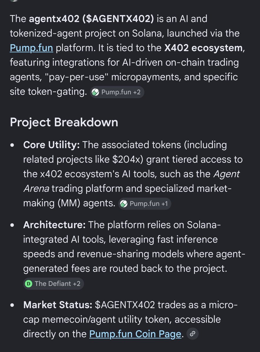 ChrisCroats2175's tweet photo. @agentx402 “Agent-generated fees are routed back to the project” by revenue sharing bots. This project can go to millions. https://t.co/0NeTzckcGg