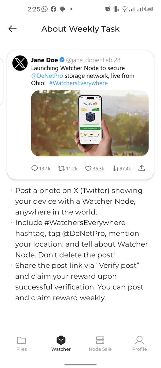 Yusufmanchee's tweet photo. Ga wani comment da zai iya jawo hulɗa:

> Great initiative! 🌍 It's encouraging to see projects rewarding community participation. Wishing everyone taking part the best of luck. #WatchersEverywhere https://t.co/mjeZxcSjth