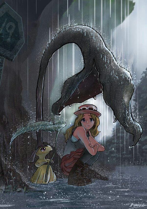 four_wallpaper's tweet photo. at first we all thought mawile was going to eat the girl right? https://t.co/QLaUhxvNjt