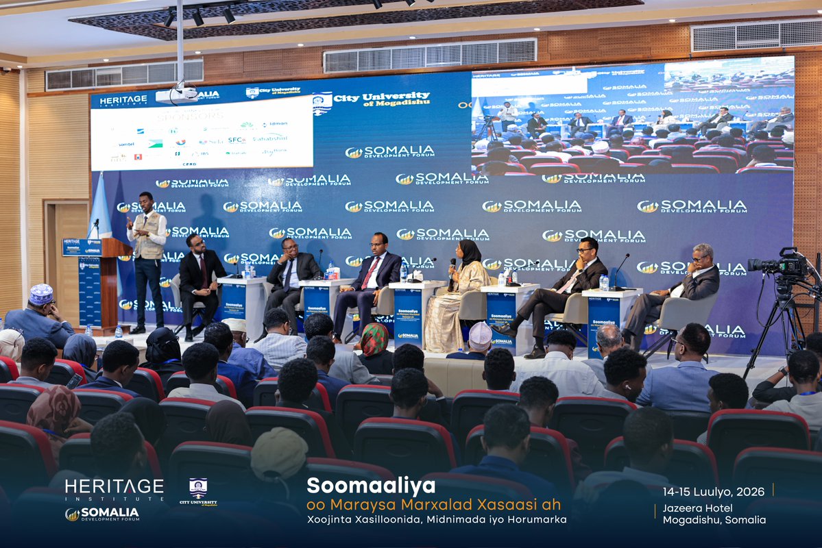 HIPSINSTITUTE's tweet photo. “If the government institutions and laws are not improved, the Somali economy cannot be improved . Last year, the domestic revenue was $200 million, while this year it is $400 million, when you look at the world, one company generates $400 million.”

-Dr. Uweys Abdullahi, Economic Advisor to the Prime Minister of Somalia

#HeritageForum #SDF2026 #Somalia #NationalDialogue