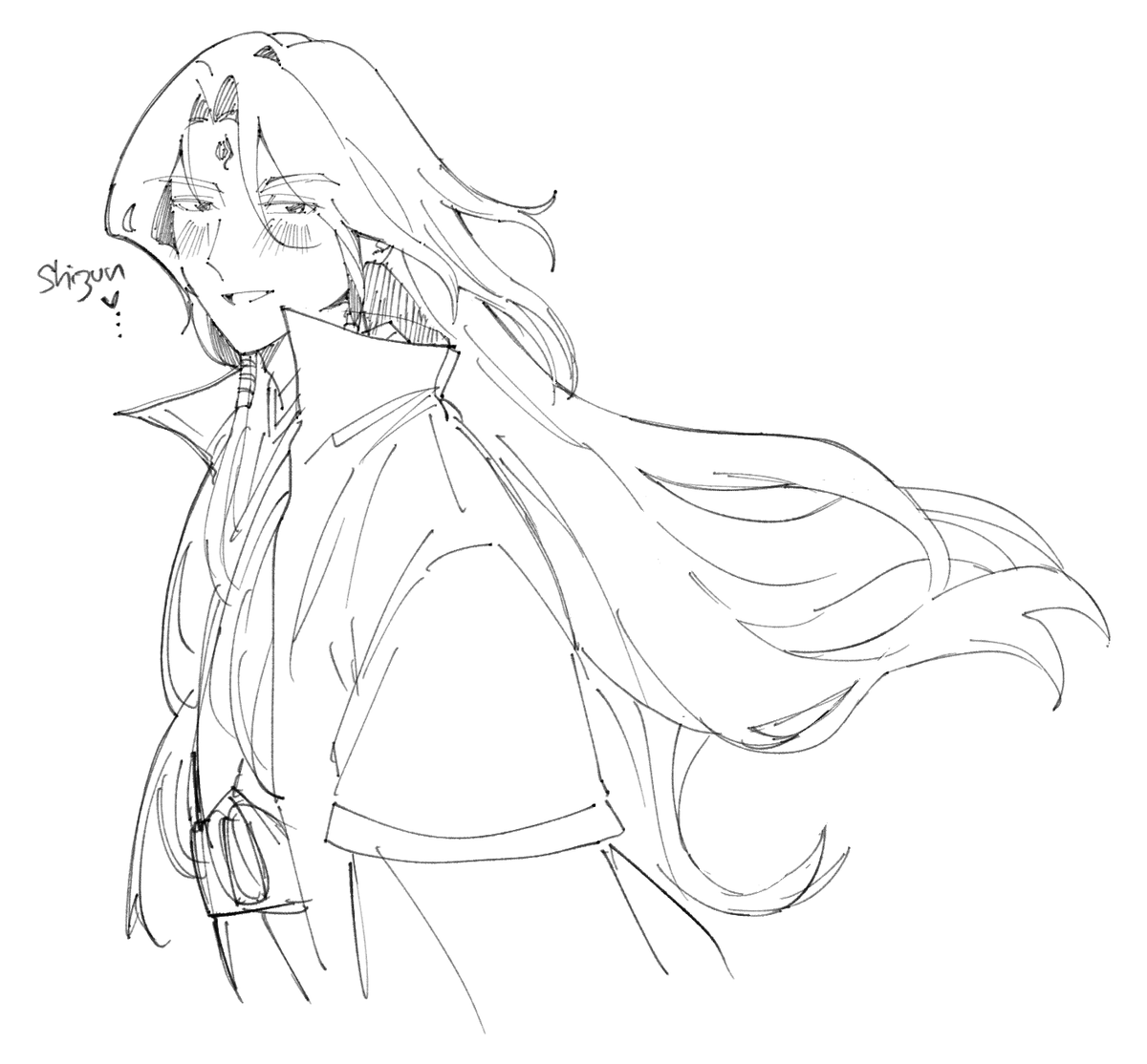 油絵　マミ　仲良く集まる首の長い鳥たち　密は楽し Another sketch