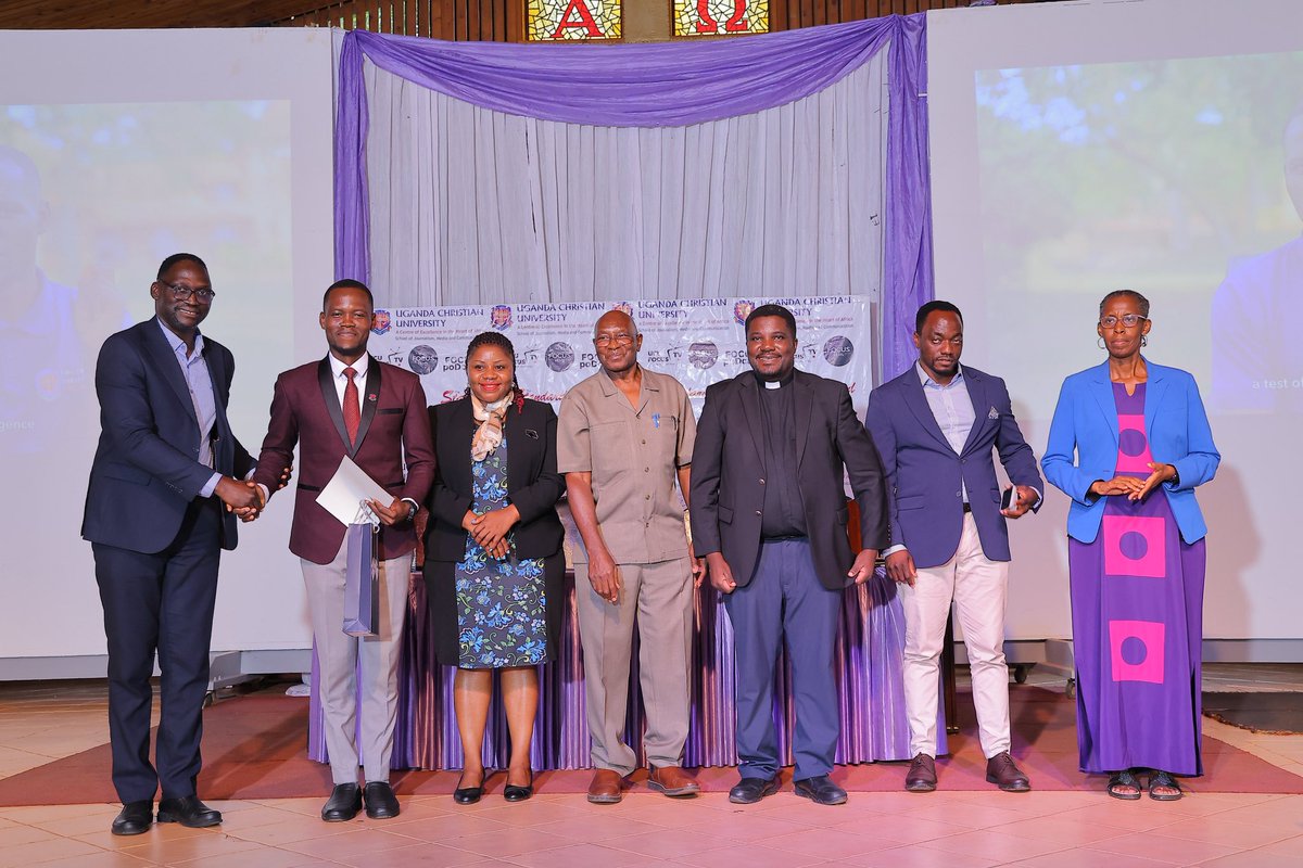 PriscyMax's tweet photo. A well earned achievement and a well deserved celebration. Congratulations ma friend @JimmySiyasa Keep soaring. #UCUMediaExpo2026 https://t.co/KorcdZT7fa