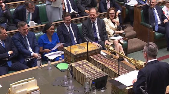 HelenGrantMP's tweet photo. There was a very different tone at PMQs this afternoon for Keir Starmer’s final session as Prime Minister, with a palpable sense of unity and good humour across the House.

@KemiBadenoch showed a wonderful side of her character today; her sharp wit and kind-hearted nature were on full display. It was a real touch of class to see her final question focus on the love and support the Prime Minister’s family has given him throughout his tenure.

While Kemi remained effective in her role - challenging the PM on whether his successor will face Parliament before the summer recess and reminding us all how quickly political fortunes can change - the exchange was notably respectful.

I have not always agreed with the Prime Minister’s politics. However, today he answered questions in a sincere and dignified way, reflecting the integrity with which he has approached the role. 

I want to wish him and his family the very best for the future.