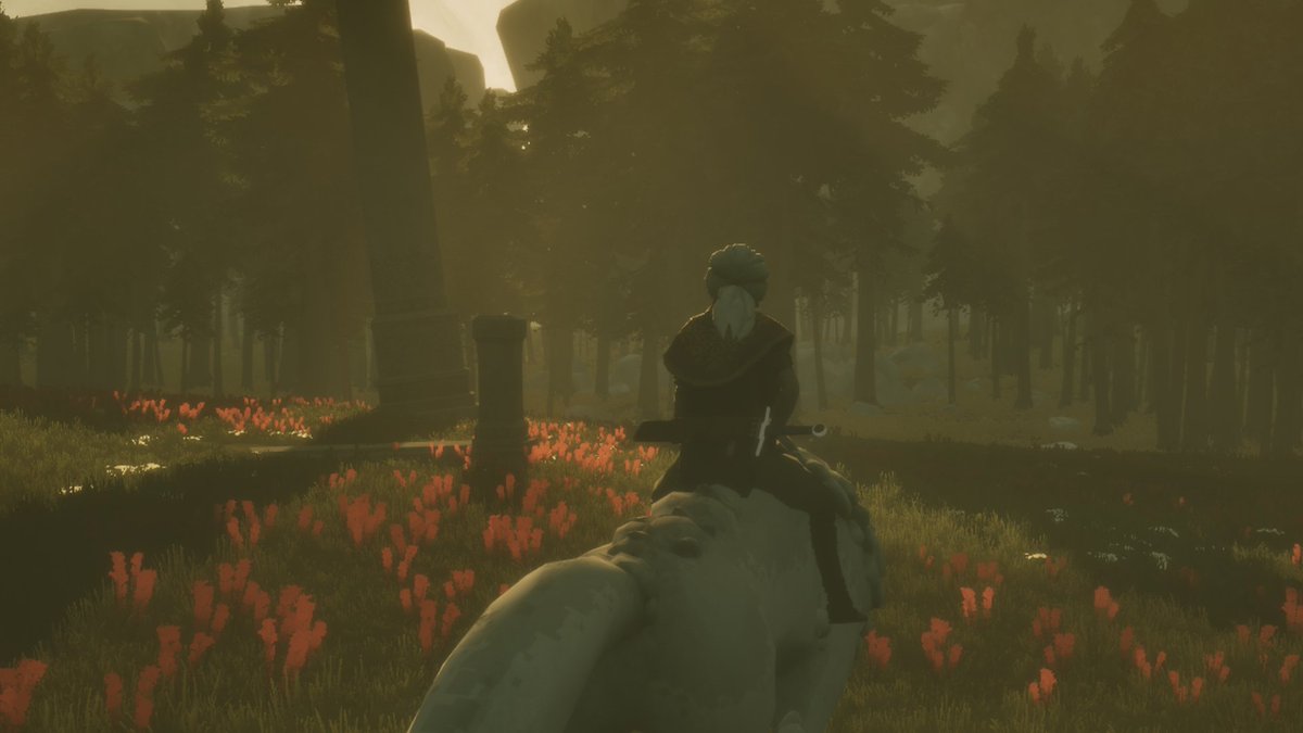 RestingRelic's tweet photo. Does this look like an unreal game to you?  
I've tried to break away from the "unreal look" with hopes of feeling a bit more classic.  A big benefit beyond the look is performance, old techniques made for older hardware tend to have great fps! https://t.co/v7f0VivOdL