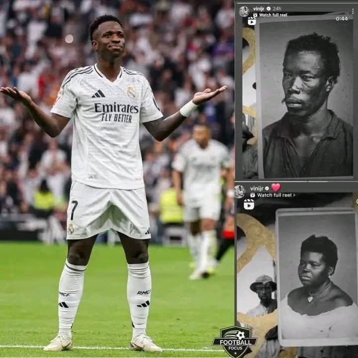 historical_Afr's tweet photo. 🎙️🗣️🇧🇷Vini Jr: “I’m proud to discover which part of Africa I come from. Our ancestors weren’t brought here—they were stolen. Our roots were erased, left behind without a trace. But deep roots can’t be destroyed; they grow again, deeper and stronger. They inspire the world and bring pride to our people.

Today, it’s you, Vini, who represents us all—standing strong despite every attack. You draw strength from your roots, roots that run across Brazil and beyond, reaching back to our ancestors. Vini, your roots rest in the Tikar Tribe of Cameroon.”

This heartfelt message was shared in a video by Vinícius Júnior on his latest Instagram story. He expressed his joy in discovering his African origins, learning that he is of Cameroonian descent. The football star plans to visit Cameroon to explore his ancestral roots. 🇨🇲