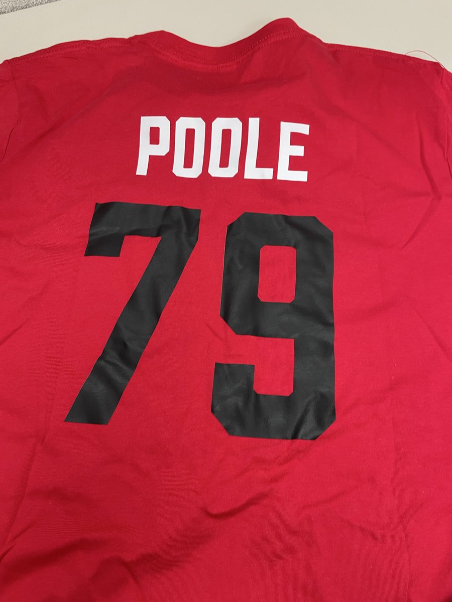 ElfDoogie's tweet photo. @TroyPoole6 My order arrived yesterday. The shirt looks great. I can’t wait to add more gear for cold weather football games. https://t.co/VafrMYLY7q