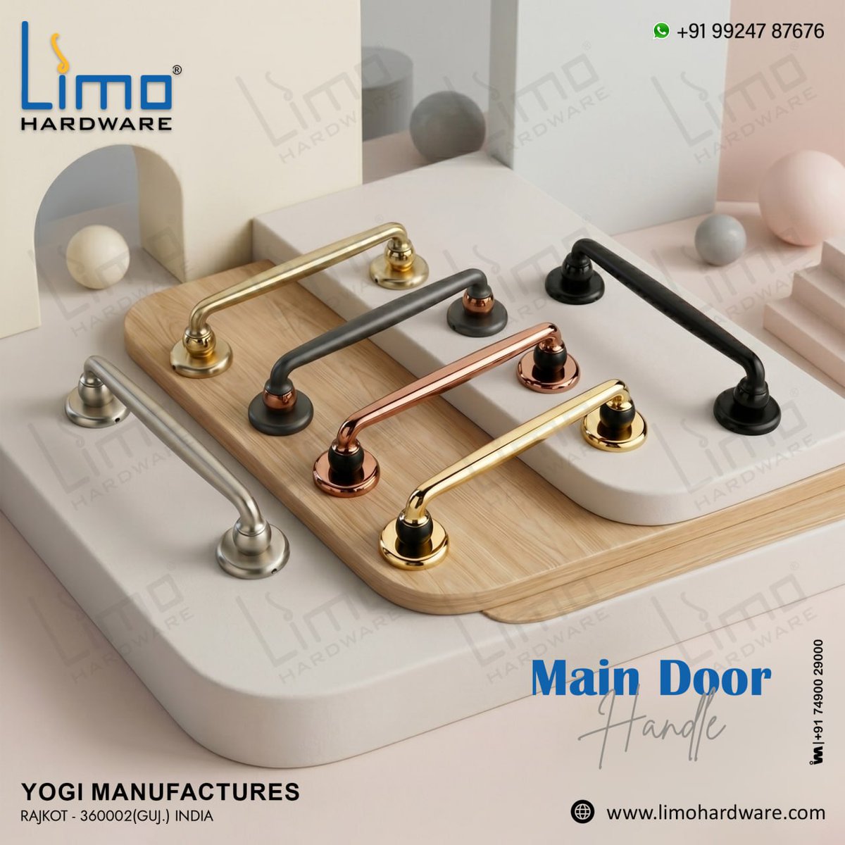 ibais_hardware's tweet photo. YOGI MANUFACTURES | Rajkot, Gujarat π’
Premium Main Door Handles
Mr. Amit Patel - +91 99247 87676
Customer Care - +91 78198 21022
WhatsApp: https://t.co/w7c3yWkWH9
.
#YogiManufactures #LimoHardware #MainDoorHandle #DoorHandles #RajkotHardware #PremiumHardware #Hardware https://t.co/69exJaaRUB