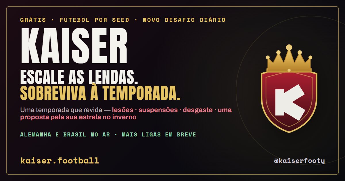kaiserfooty's tweet photo. Jogando 38-0 / 7a0? Aqui tem uma versão em que o jogo revida.

Monte um XI histórico, defina táticas e instruções, e sobreviva a uma temporada inteira: lesões, suspensões, copas e mais.

Sobreviver é o jogo. 🇧🇷 já disponível!