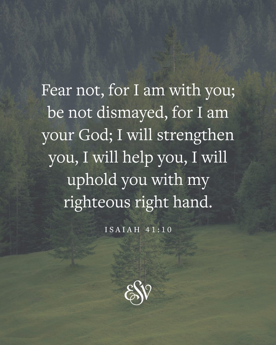 crossway's tweet photo. Isaiah 41:10 (ESV)

Who is greater than every fear?

#ESV #Bible #VerseoftheDay #BookofIsaiah https://t.co/1VIJhxAqUI