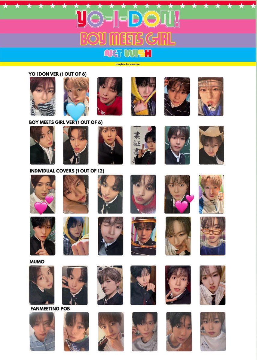 enc8kl_'s tweet photo. NCT WISH ウィシ YO-I-DON 
BOY MEETS GIRL トレカ 交換

【譲】 画像1枚目 リク ジェヒ  / 未使用シリアル

【求】 2枚目 3枚目🩵ユウシ＞💕 ユウシ シオン

郵送にて希望📮
お気軽にご連絡お待ちしております！ https://t.co/ORx5dsz1sA