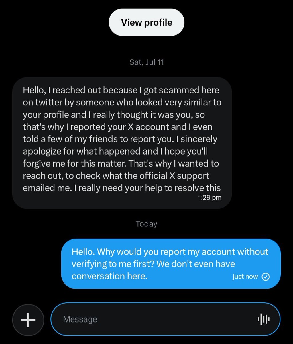 rainlovesmoon's tweet photo. Hi friends, I received this message. What's happening?? We don't even have conversation here, I don't think we have any interaction.

Minsan na nga lang ako here marereport pa 🥲 https://t.co/98FniAgRsc