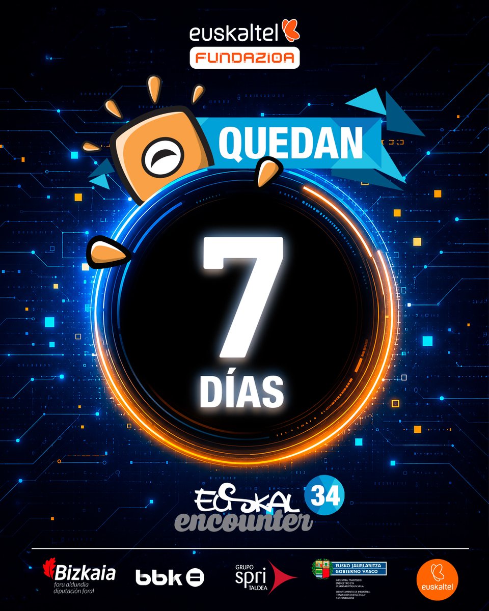 euskalencounter's tweet photo. ¡Ya solo queda una semana! 🤩

💥 Nos vemos en 7 días en el BEC. Ya podéis ir mirando la web para organizaros la agenda, porque hay más de 200 actividades preparadas y luego todo será llanto y rechinar de dientes... 

¿Cómo va ese hype? 😉

👉 https://t.co/j5SEQBpnZ5 https://t.co/XHtRXa5as8