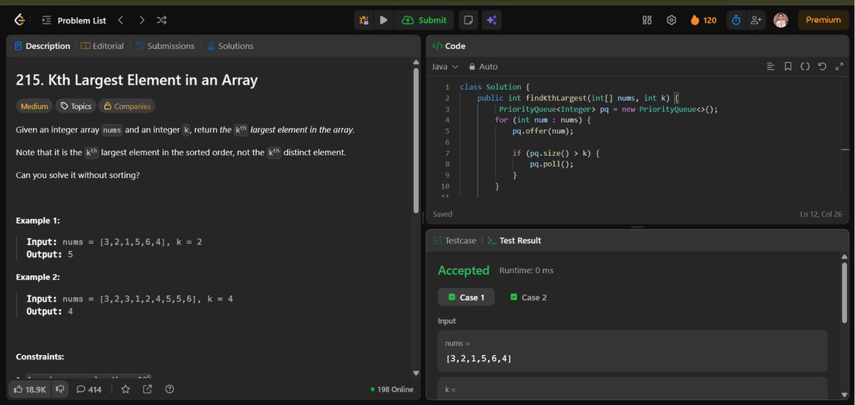 swetha_586's tweet photo. 🎉 Day 45/45 ✅
🔹 Distinct Numbers in Each Subarray
🔹 K-th Largest Element in an Unsorted Array
🔹 Flood Fill Algorithm
Completed the #SDESheetChallenge! 🚀
45 days of learning, consistency, and growth. This is just the beginning. 💪
#DSA @takeUforward_  @striver_79 https://t.co/jFfPDSpNr4