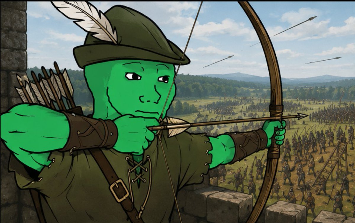 Qua3drix's tweet photo. Robinhood has a bow

Wojak + bow + robinhood + bow launch = $BOWJAK https://t.co/L8pFAH5GDg
