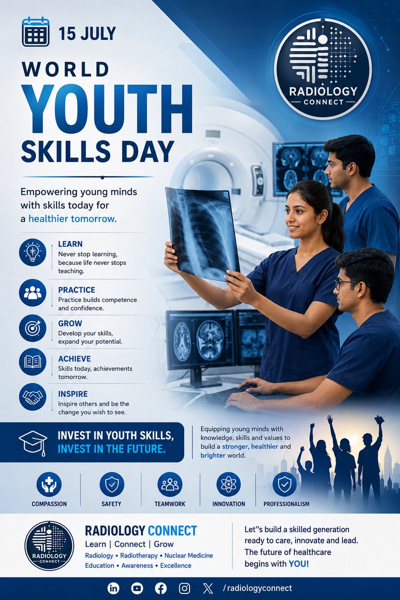 rtconnect24's tweet photo. WorldYouthSkillsDay
https://t.co/qISxNJEpW9 
#WorldYouthSkillsDay
#radiology
#radiotherapy https://t.co/UVjZbH6gV6