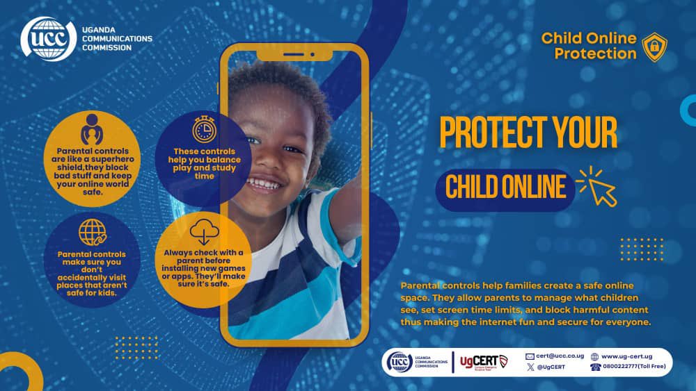 hafithkazibwe's tweet photo. Think of parental controls as a superhero shield for your child 🛡️

They help you:
✅ Block harmful content
✅ Set screen time limits
✅ Manage what apps/games they access
✅ Keep the internet fun AND safe.
#ChildOnlineProtection #GoldenPosts
@UCC_Official @UgCERT https://t.co/j3so0p3xrv