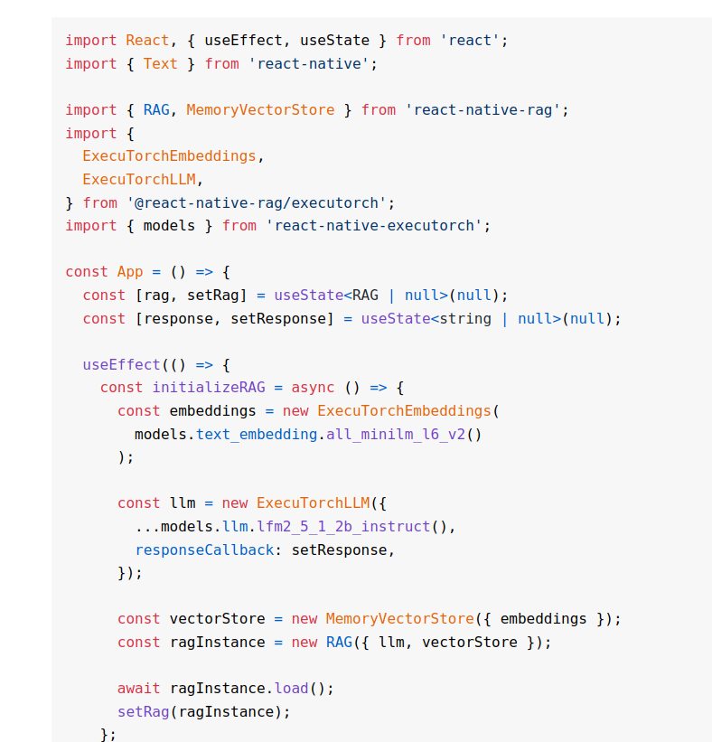 Asimmmm06's tweet photo. #LSPPDay45
Today, I explored RAG with react native:
- learned how  RAG enhances AI applications by retrieving relevant information before generating responses, making outputs more accurate and context-aware.
@lftechnology
#LearningWithLeapfrog #60DaysOfLearning2026 https://t.co/tsXvROmzjn