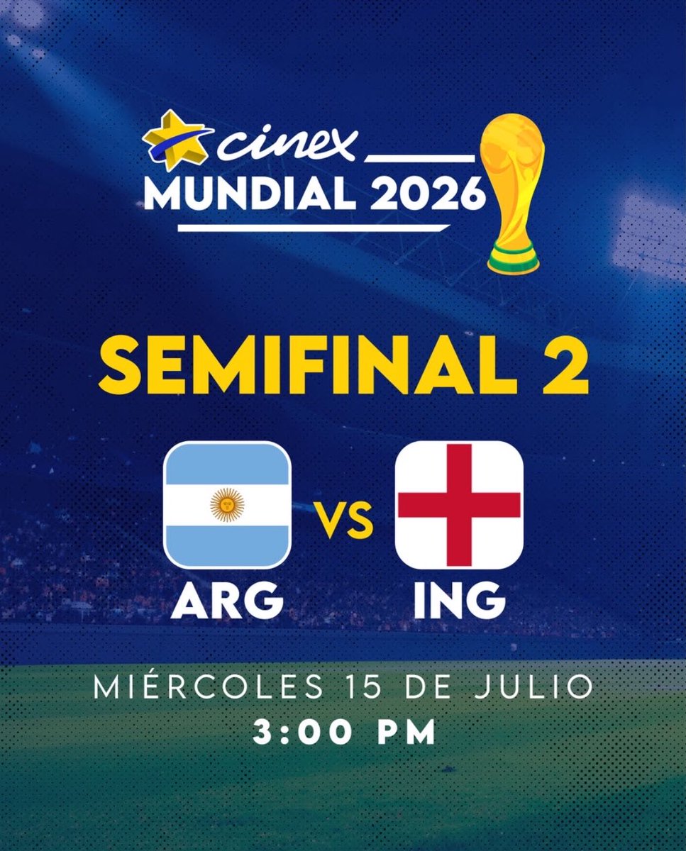 CinexVe's tweet photo. Vive el mundial en nuestra Pantalla Grande.

Disfruta de la semifinal, hoy 15 julio.

Disponible en:
⚽ Tolón
⚽ Recreo
⚽ Sambil Chacao

Adquiere las entradas en https://t.co/GR9EGbuHVK o en la taquilla de tu preferencia. https://t.co/ZD8E45oZWo