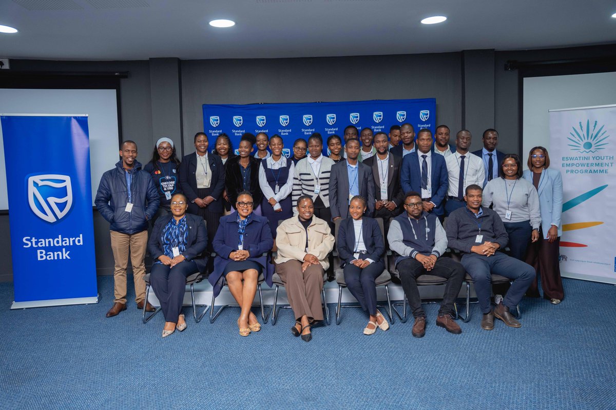 StandardBankSZ's tweet photo. We extend our gratitude to our leadership team, mentors, and partners for supporting the development of our Eswatini Youth Empowerment Programme internship cohort. Their guidance and dedication continue to create meaningful opportunities for youth to gain practical experience and build successful careers.
Together, we are shaping tomorrow's leaders.
Eswatini is our home, we drive her growth! 💙
#StandardBankInternship #BlueLove #YouthEmpowerment