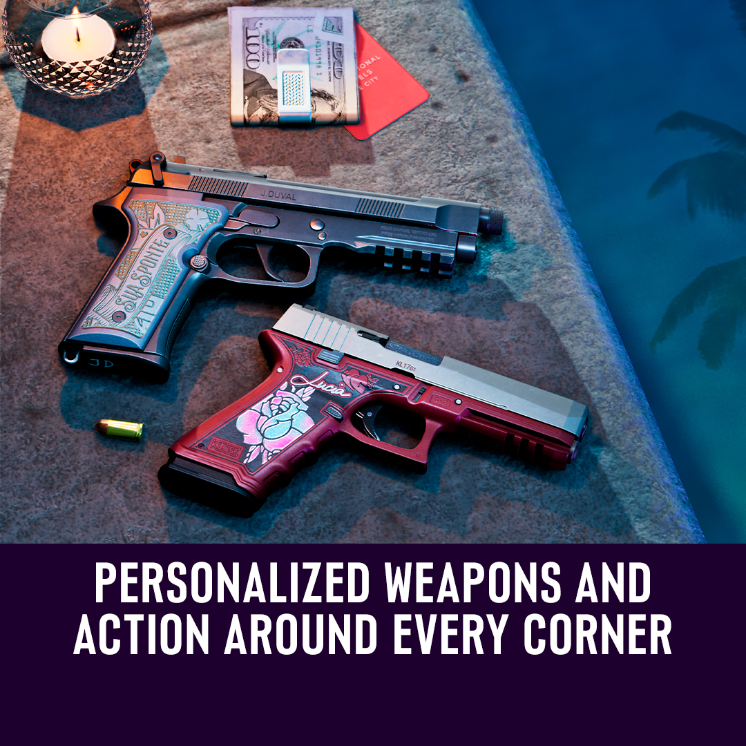 RockstarGames's tweet photo. Welcome to Leonida, the state where anything goes. Seize everything this massive world has to offer with the Grand Theft Auto VI: Ultimate Edition, an exclusive collection of premium vehicles, weapons, apparel, and action around every corner. 

Pre-Order Now on PlayStation 5