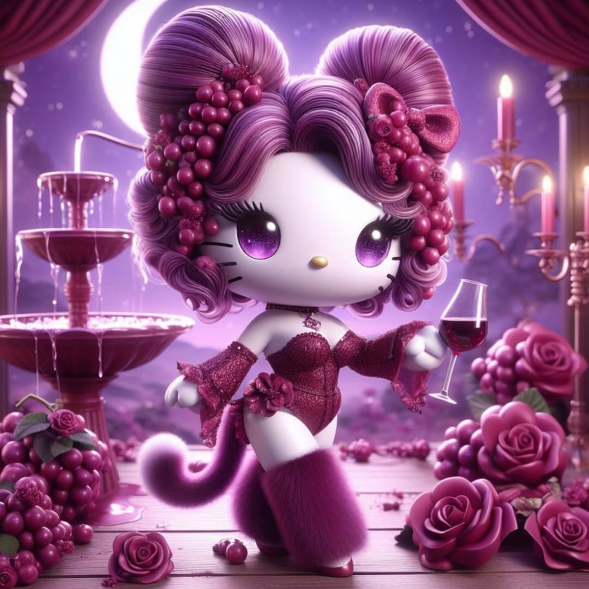 HelloKittyAI366's tweet photo. 🍇🫐🍒🍷🥂🍾🌹🥀🩷💜❤️💚✨🎀
#HelloKitty #hellokittycore #Ai #Cute https://t.co/tfSHLeH6tF