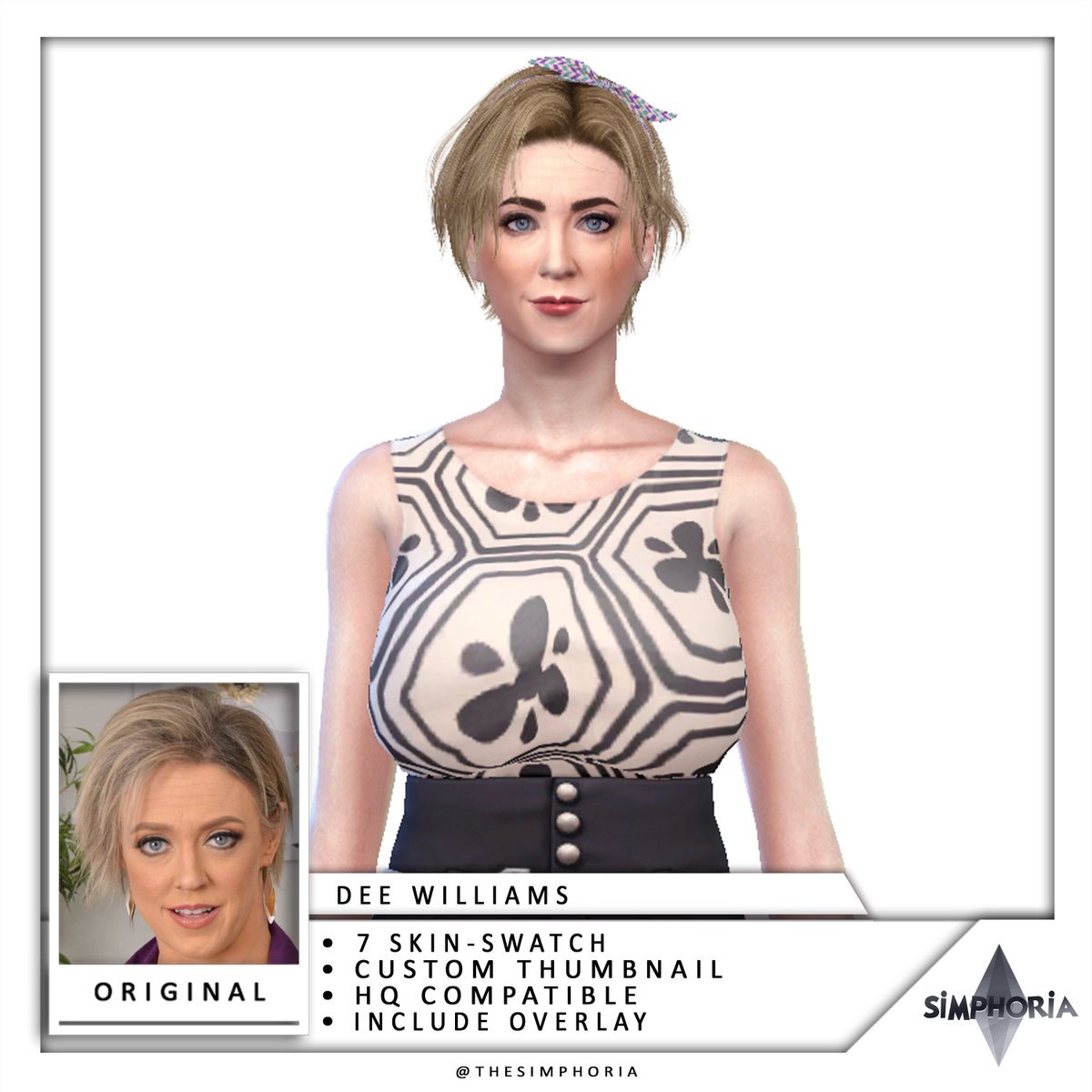 thesimphoria's tweet photo. Dee Williams - The Sims 4 Character Mods &amp; CC

DL Here: https://t.co/639wtQgc37 

#thesims4 #thesims #sims4mods #sims4cc #ts4 #gamers #gaming https://t.co/xrtSbGrOZt
