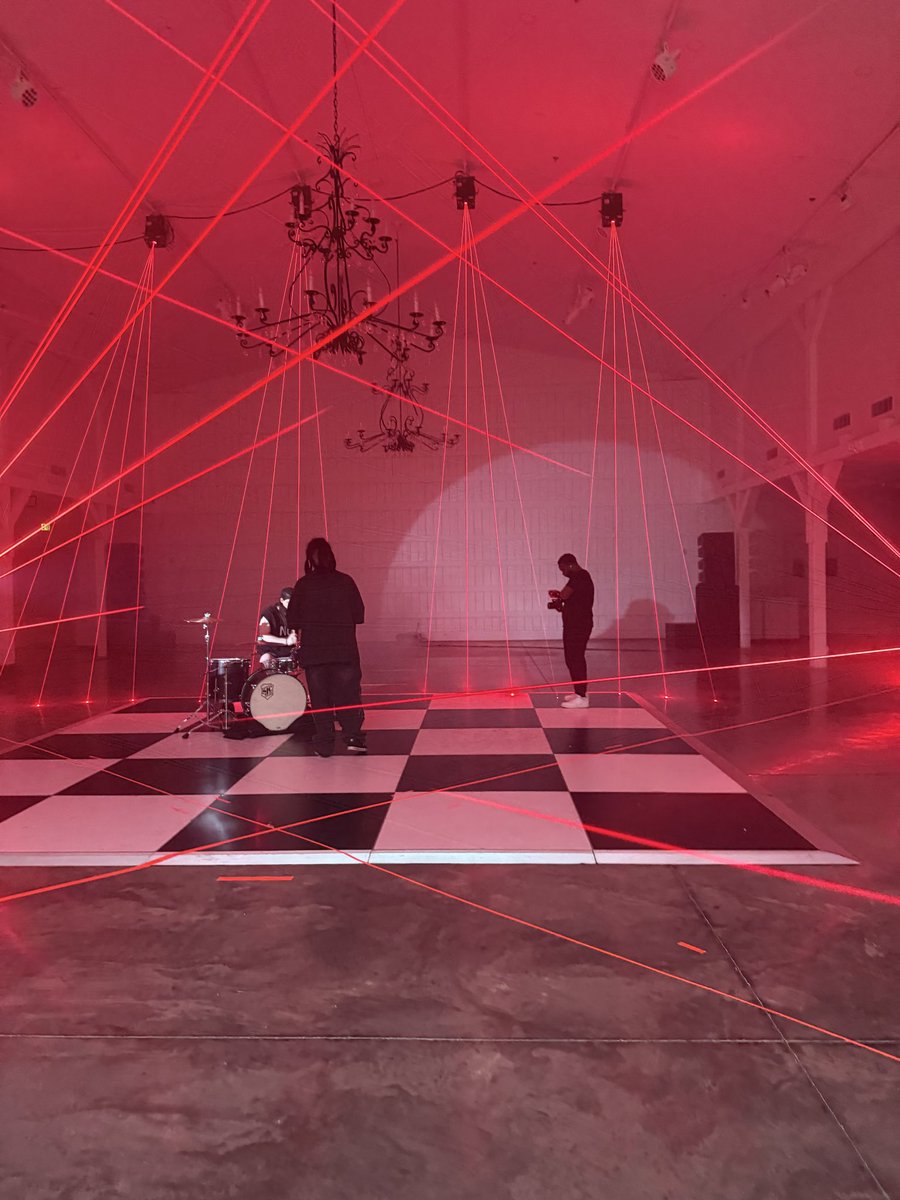 MoiseNicolas's tweet photo. First time working with lasers. This production is going to be crazy! https://t.co/i6W9UdaWY9