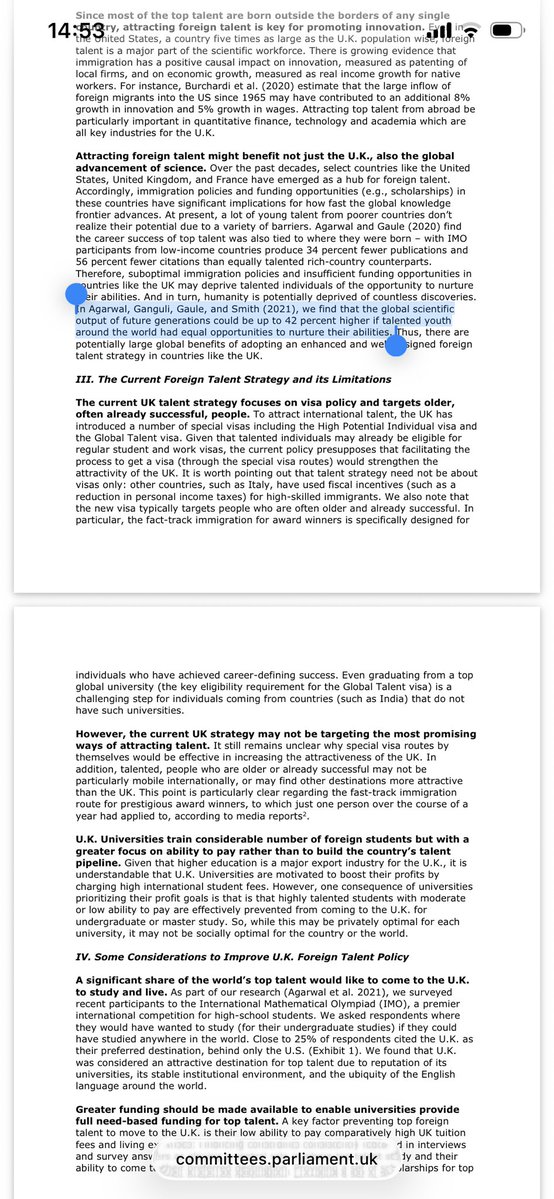LukePh's tweet photo. Researchers @RuchirAgar @patrick_gaule estimate that global scientific output could be up to 42% higher if talented young people around the world had equal opportunities to develop their abilities.

We spend enormous effort optimising research funding, capital allocation and institutions.

But if even part of that 42% estimate is right, then discovering exceptional people earlier and giving them access to opportunity may be one of the highest-return investments a society can make.

Source: https://t.co/U5nwmZl7eF