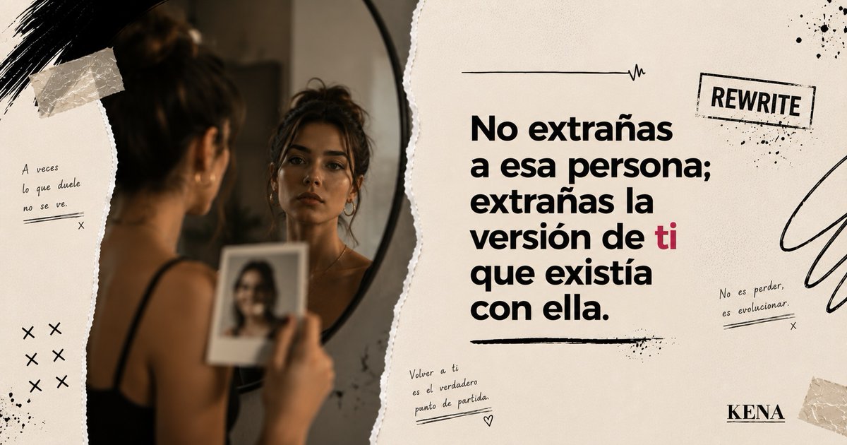 KENArevista's tweet photo. #KenaRevista| Reconocer que a veces lo que nos duele no es perder a alguien, sino soltar la versión de nosotras que amábamos ser, es sanador. ¿Te ha pasado? 💔✨ #AmorPropio #Relaciones https://t.co/7CxPpDqEHk