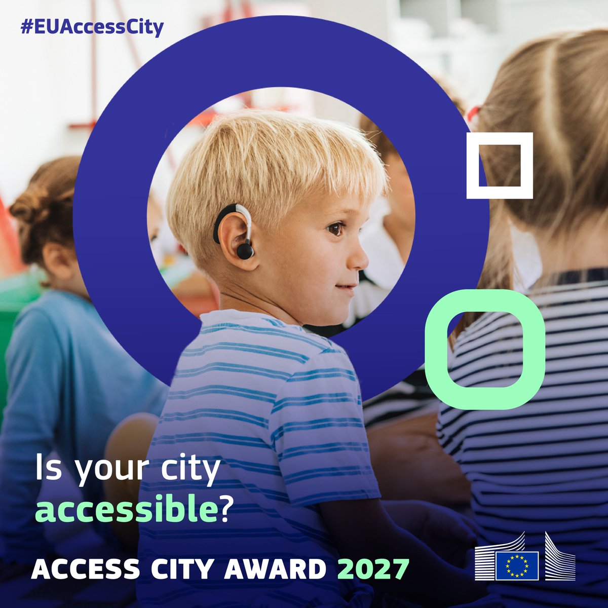 EU_Justice's tweet photo. 2027 #EUAccessCity Award applications are open.

It recognises EU cities that are making urban life more accessible for persons with disabilities through its public spaces, services, transport &amp; communications.

📅Deadline: 4 Sept
🏅Prizes: up to €150K
ℹ️https://t.co/ssUFxA0ROM https://t.co/5wHDeIErnm