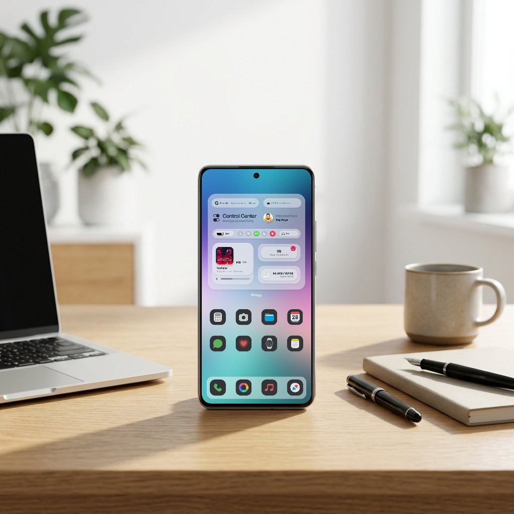 Abhishek179ac's tweet photo. Launcher- Nova Launcher 
Widget- Appo Kwgt @RajjAryaa
Icon- Galaxy Theme 
Dock &amp; Mockup- PlushScreens @AndroidTools3 
Wallpaper-  https://t.co/Hy6eF2SbA9 https://t.co/Z7JDPXqUeh