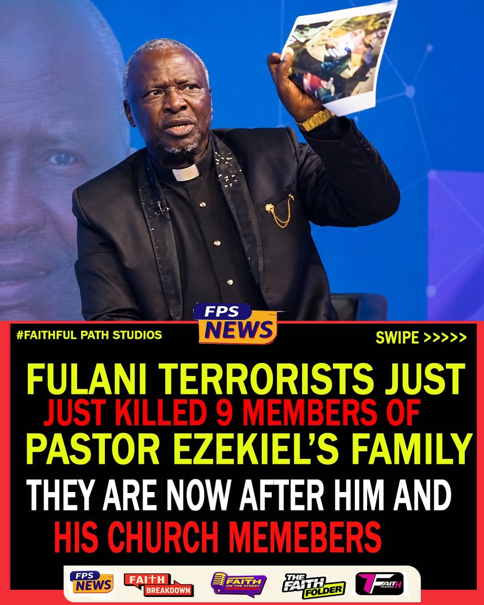 Fpathstudios's tweet photo. Pastor Ezekiel Dachomo says he’s under threat after 9 family members were reportedly killed. In a live video he criticized govt over insecurity, saying “This is war.” Authorities have not responded. Claims unverified.
#fps #freenigeria #stopislamic https://t.co/NbJKI7j4rY