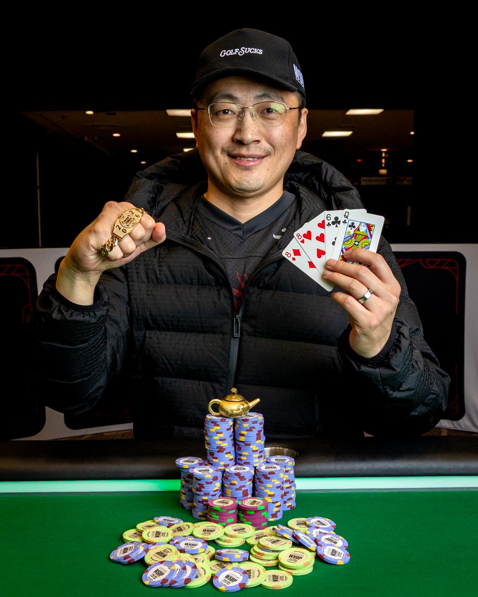 Tim__Duckworth's tweet photo. In case you missed Day 50 of the #WSOP yesterday:

🏆 @dpeterspoker17 🇺🇸 wins the $10k NLH 6-Handed Championship for $1,001,391 and his fifth WSOP bracelet

🏆 Joshua Wang 🇺🇸 wins $3k PLO 6-Handed for $407,137 and his first WSOP bracelet. @Erik_Seidel finishes 2nd, @PokerRob24 finishes 3rd, and @DeathDonkey finishes 4th

🏆 Garrett Dwire 🇺🇸 wins $500 Summer Saver for $210,000 and his first WSOP bracelet

🐴 Julien Sitbon 🇫🇷 leads final 16 in the $25k H.O.R.S.E. High Roller with @AriEngelPoker, @key_poker, @WAFoxen, @mc4chess, @__fullflush1__, @shaundeeb, and @JoshuaArieh still in contention for $872,052 first-place prize

📊 WSOP Player of the Year sweats continue:
1st: Foxen - 3,283 points
2nd: Deeb - 3,180 points
3rd: Kihara - 3,042 points
4th: Arieh - 2,733 points

💰 @25kfantasy down to the wire with @RealKidPoker's Josh Arieh vs @MatthewWantman's David Peters likely deciding the 2026 champion

♠️ Day 1 of $5k NLH attracted 884 entrants and just 72 players remain with Josh Norvock 🇦🇺 leading. @JohnnyBaxPoker, @subiime, and @LeoMargets sit in the top ten, while @tsarrast, @TheBradOwen, and @phil_hellmuth still in contention for $695,256 first-place prize
 
♦️ Day 1 of $800 NLH Deepstack attracted 2,036 entrants and 129 players advanced to Day 2 with Kfir Nahum 🇮🇱 leading

📅 On deck for Wednesday ... THE FINAL DAY:
- $1k NLH Turbo

Attempting to do these daily for the entire WSOP🤞🏼
Picture: @PokerNews and @WSOP