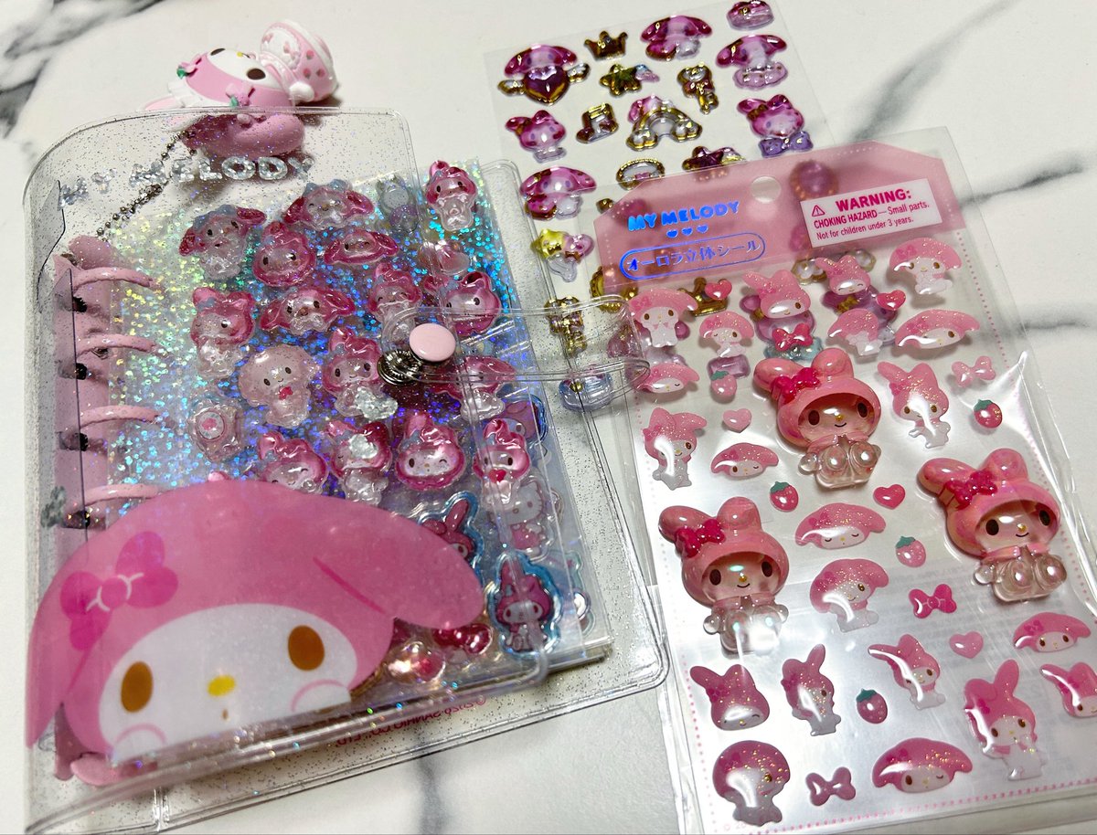 _dtxlpt_'s tweet photo. マイメロ様の立体シール🥺💕買ったはいいけどこんなに可愛いシール貼れるわけがない https://t.co/82Z85UXPxW