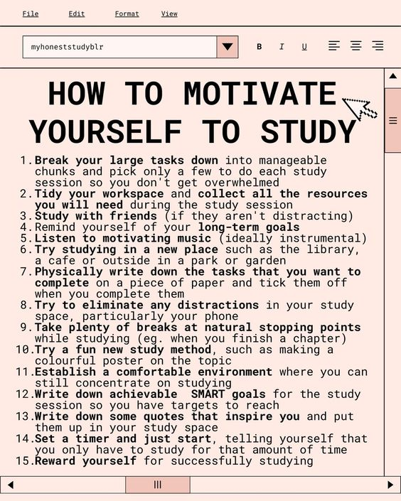 ScholarshipfPhd's tweet photo. Most students don't struggle because they lack motivation. They struggle because they rely on motivation.

What works better:

• Break tasks into smaller steps
• Remove distractions
• Set clear goals
• Take regular breaks
• Just start, even for 10 minutes

Consistency beats motivation every time.

What's your go-to study habit?