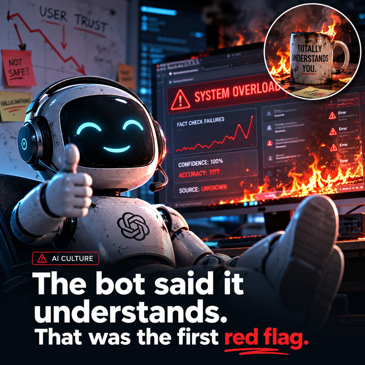 TrendVoltage's tweet photo. Would you trust a bot that always says “I understand”? https://t.co/mu0HXMHquZ