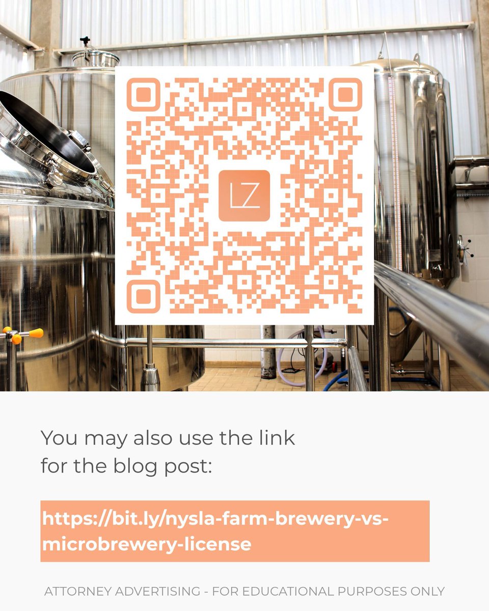 LindseyAZahn's tweet photo. What are the differences between the NYSLA farm brewery and microbrewery licenses? Learn more about it in our newest blog post! 📝🍺

https://t.co/XVLDeiQz7Q

#NYSLA #FarmBrewery #Microbrewery https://t.co/7Cy2arLn4T